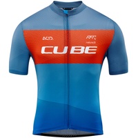 Cube Teamline Cmpt Kurzarm-radtrikot - Blue / Red /