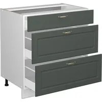 Vicco Küchenunterschrank Fame-Line 80 cm mit 3 Schubladen, ohne