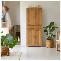 Tikamoon Aufbewahrungsschrank Yuki Natur aus massivem, recyceltem Kiefernholz