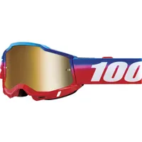 100% Accuri 2 Unity, Crossbrille verspiegelt - Blau/Rot/Pink/Weiß Gold-Verspiegelt