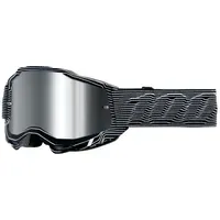 100% Accuri 2 Silo Crossbrille verspiegelt Schwarz/Weiß Silber Verspiegelt