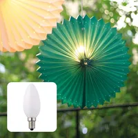 Hellum Lampion Laterne grün 60 cm E14 Deko Party