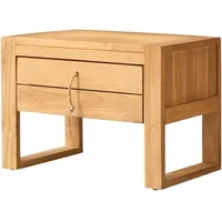 Tikamoon Nachtschrank Nachttisch Teakholz massiv hell solide Schlafzimmer Neu