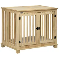 PawHut Tierkäfig aus Holz, Haustierkäfig für mittelgroße Hunde,