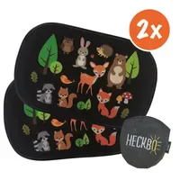 HECKBO Auto Sonnenblende Waldtiere 48cm x 31cm