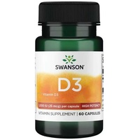 Swanson Vitamin D-3, 1000 IU 60 Kapseln