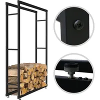 MuCoLa Kaminholzregal Brennholzregal Kaminholzständer Brennholzständer Feuerholzregal Kaminholzhalter - 150x40