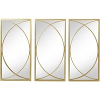 LEONIQUE Dekospiegel »Noyon«, (3 St.), Wandspiegel, Metallrahmen, gold goldfarben