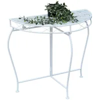 DanDiBo Ambiente Konsolentisch Wandtisch Weiss 96313 Beistelltisch Metall 75