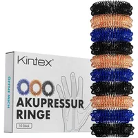 KinteX Akupressurringe, 10 Stück 3 Farben, Finger-Massage, Massageringe, Akupressur,