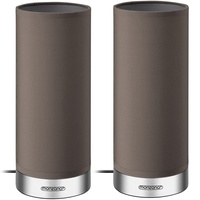 Monzana Dimmbare Tischleuchte Jasmin 2er-Set Taupe