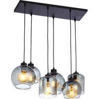 Licht-Erlebnisse Pendelleuchte in Graphit Schwarz 6 Esstisch Lampe