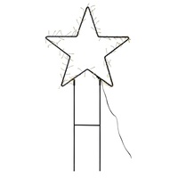MARELIDA LED Gartenstecker Stern Leuchtstern Lichterstern H: 80cm Weihnachtsdeko