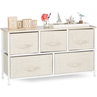 Relaxdays Regal, Schubladenbox, Metall und Holz, HxBxT: 54,5 cm,