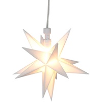Expo-Börse 3D LED Stern Kunststoff 12cm weiss mit Timer