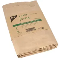 Papstar Müllsäcke 120 l, braun Papier 3 Rollen