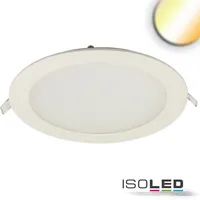 ISOLED LED Downlight, 24W, rund ultraflach weiß, 300mm, Colorswitch