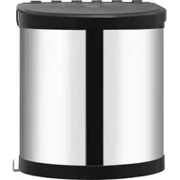 VidaXL Küchen-Einbau-Mülleimer 12 l Silber