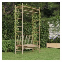 VidaXL Gartenbank mit Pergola 116 cm Bambus