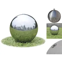VidaXL Garten-Springbrunnen Sphäre mit LEDs Edelstahl 20 cm