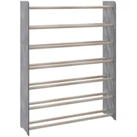 VidaXL Schuhregal Grau 90x24x117 cm Holzwerkstoff
