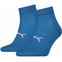Puma Sport leichte Unisex-Quarter-Socken 2er-Pack Blau BLAU 35/38