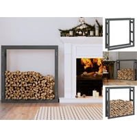 VidaXL Kaminholzregal 100 x 25 x 100 cm grau