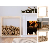 VidaXL Kaminholzregal 100 x 100 cm braun