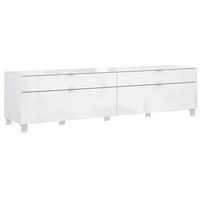 Hom'in Hom`in Tv-Element, Weiß, Metall, 2 Schubladen, 219.9x57x52.5 cm,