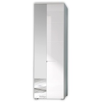 Stella Trading Xora Garderobenschrank Weiß Holzwerkstoff, 4 Fächer, 60x198x40