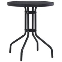 VidaXL Gartentisch Ø 80 x 72 cm Schwarz