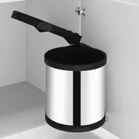 VidaXL Küchen-Einbau-Mülleimer 8 l Silber