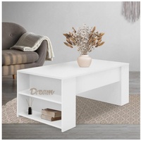 ML-Design Couchtisch Weiß Wohnzimmertisch Sofatisch Beistelltisch Kaffeetisch 100x60x42 cm