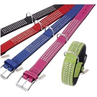 Karlie Hunde-Halsband Karlie VINTAGE Strass Halsband 4-reihig Kiwi -
