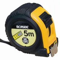 Ironside Rollbandmaß mit Stop 5 m, 25mm Band, gummiert