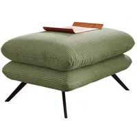 KAWOLA Hocker CHARME Hockerbank groß Cord olivgrün