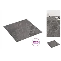 VidaXL PVC-Fliesen Selbstklebend 20 Stk. 1,86 m2 Schwarz