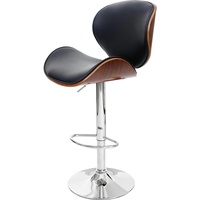 Mendler Barhocker Foxrock, Barstuhl, Holz Bugholz Retro-Design - Walnuss-Optik,