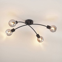 LINDBY Lioma Deckenleuchte, 4-flammig, schwarz
