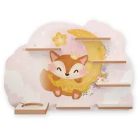 Kreative Feder Kinderregal Kleiner Fuchs mehrfarbig MDF
