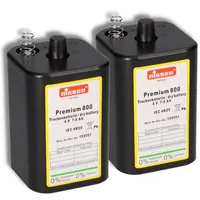 2x Nissen 4R25 Premium 800 - 6V 7-9Ah 6