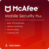 McAfee Mobile Security Plus VPN [Unlimited Device, 1 User