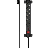 Hama Steckdosenleiste 1,4 m Schwarz 6 St.
