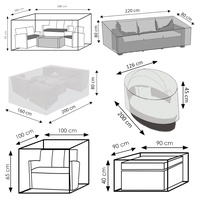 Wehncke Garten Lounge Set Sitzgruppe Garnitur Schutzhülle - Hülle