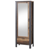 Innostyle Garderobenschrank CARDIFF 1-türig mit Spiegel - Vintage Style