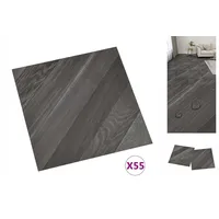 VidaXL PVC-Fliesen Selbstklebend 55 Stk. 5,11 m2 Grau Gestreift