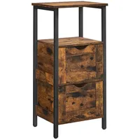 VASAGLE Badezimmerschrank, Badschrank, 2 Schubladen, offenes Fach, Kommode, Badregal,