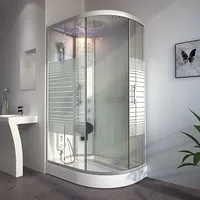 Home Deluxe Duschkabine mit Wasserfall und Rückenmassage WHITE PEARL