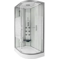 Home Deluxe WHITE PEARL Komplettdusche rechts 120 x 218