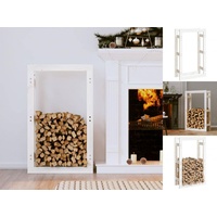 VidaXL Kaminholzregal Weiß 60x25x100 cm Massivholz Kiefer
